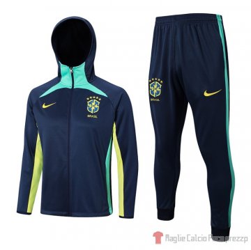 Chandal Con Capucha Del Brasil 22-23 Azul Chandal Con Capucha Del Brasil 22-23 Azul