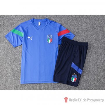 Chandal Del Italia Manica Corta 2022-23 Azul - Pantalon Corto