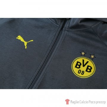 Chaqueta Con Capucha Del Borussia Dortmund 21-22 Grigio