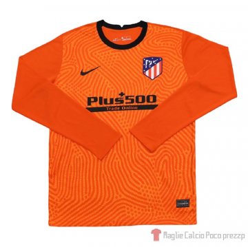 Maglia Atletico Madrid Portiere Manica Lunga 20-21 Arancione Maglia Atletico Madrid Portiere Manica Lunga 20-21 Arancione