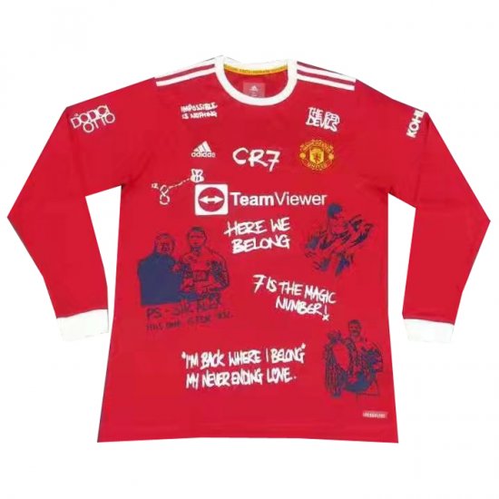 Maglia Manchester United Cr7 Maniche Lunghe 21-22 - Clicca l'immagine per chiudere