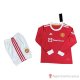 Maglia Manchester United Home Manica Lunga Bambino 21-22