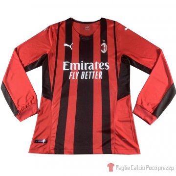 Maglia Milan Home Maniche Lunghe 21-22 Maglia Milan Home Maniche Lunghe 21-22