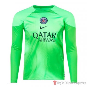 Maglia Paris Saint-germain Portiere Maniche Lunghe 22-23 Verde Maglia Paris Saint-germain Portiere Maniche Lunghe 22-23 Verde
