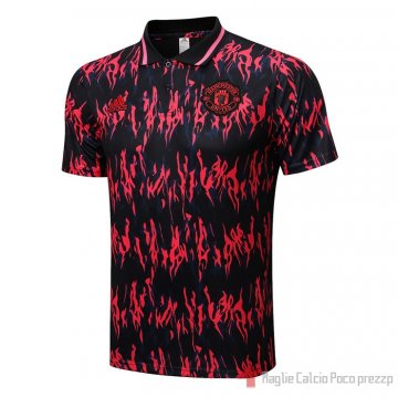 Maglia Polo Del Manchester United 22-23 Negro Y Rojo Maglia Polo Del Manchester United 22-23 Negro Y Rojo