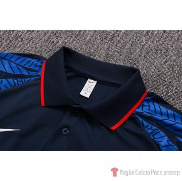 Maglia Polo Del Paises Bajos 22-23 Azul