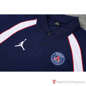 Maglia Polo Paris Saint-germain Jordan 22-23 Blu Marino