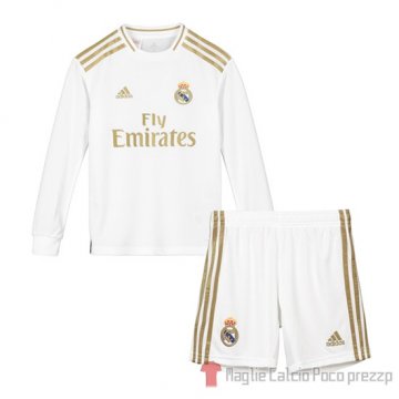 Maglia Real Madrid Home Manica Lunga Bambino 2019/2020 Maglia Real Madrid Home Manica Lunga Bambino 2019/2020
