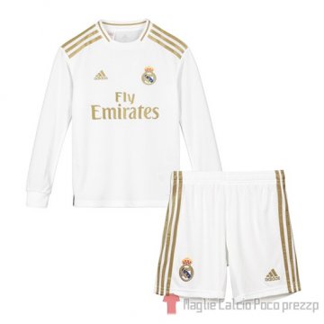 Maglia Real Madrid Home Manica Lunga Bambino 2019/2020