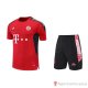 Tuta Da Track Bayern Munich Manica Corta 2022-23 Rosso - Pantalon Corto