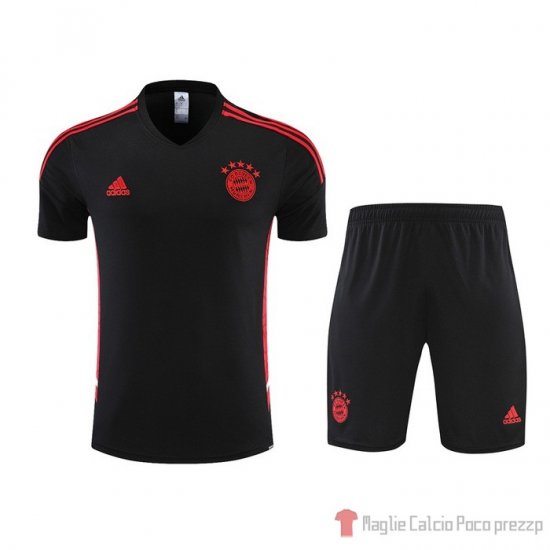 Tuta Da Track Bayern Munich Manica Corta 22-23 Nero - Pantalon Corto - Clicca l'immagine per chiudere