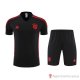 Tuta Da Track Bayern Munich Manica Corta 22-23 Nero - Pantalon Corto