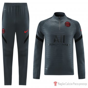 Tuta Da Track Felpa Paris Saint-germain 2021-2022 Grigio Tuta Da Track Felpa Paris Saint-germain 2021-2022 Grigio