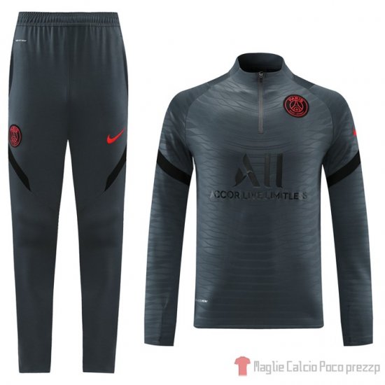 Tuta Da Track Felpa Paris Saint-germain 2021-2022 Grigio - Clicca l'immagine per chiudere