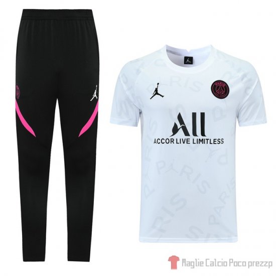 Tuta Da Track Paris Saint-germain Jordan Manica Corta 2021 Bianco - Clicca l'immagine per chiudere