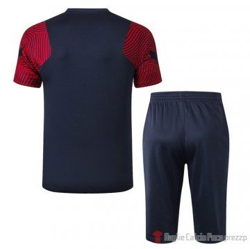 Tuta Da Track Paris Saint-germain Manica Corta 20-21 Blu E Rosso