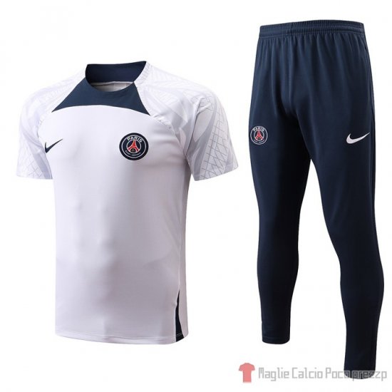 Tuta Da Track Paris Saint-germain Manica Corta 2022-2023 Bianco - Clicca l'immagine per chiudere