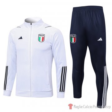 Giacca della Tuta Italia 23-24 Blanco Giacca della Tuta Italia 23-24 Blanco