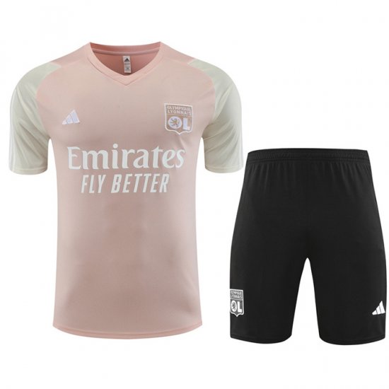 Tuta da Track Lyon Manica Corta 23-24 Rosa - Pantalon Corto - Clicca l'immagine per chiudere