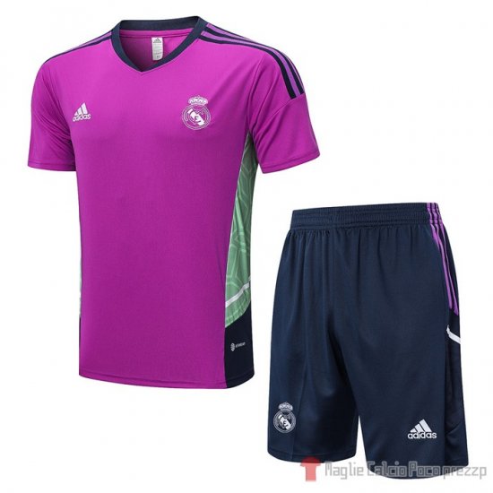 Tuta da Track Real Madrid Manica Corta 2022-2023 Purpura - Pantalon Corto - Clicca l'immagine per chiudere