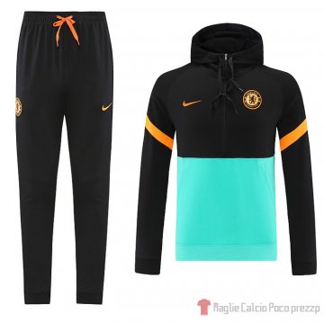 Felpa Della Tuta Chelsea 2021-2022 Negro Felpa Della Tuta Chelsea 2021-2022 Negro