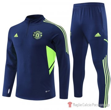 Felpa Della Tuta Manchester United 22-23 Azul Y Verde