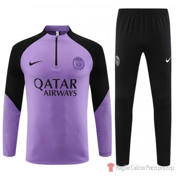 Felpa Della Tuta Paris Saint-germain Bambino 23-24 Purpura Felpa Della Tuta Paris Saint-germain Bambino 23-24 Purpura