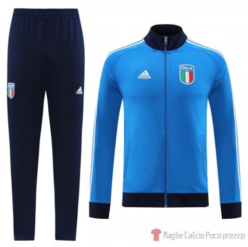 Giacca Della Tuta Italia 2022 Azul Y Negro