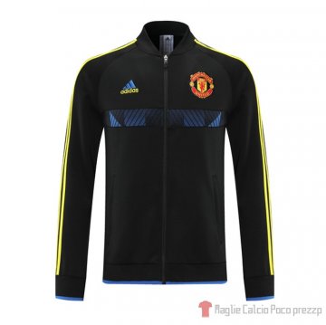 Giacca Manchester United 21-22 Nero E Blu Giacca Manchester United 21-22 Nero E Blu
