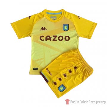 Maglia Aston Villa Portiere Bambino 21-22 Giallo Maglia Aston Villa Portiere Bambino 21-22 Giallo