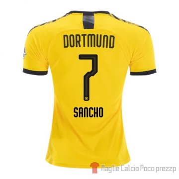 Maglia Borussia Dortmund Giocatore Sancho Home 2019/2020 Maglia Borussia Dortmund Giocatore Sancho Home 2019/2020