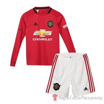Maglia Manchester United Home Manica Lunga Bambino 2019/2020 Maglia Manchester United Home Manica Lunga Bambino 2019/2020