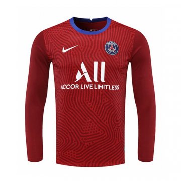 Maglia Paris Saint-germain Portiere Manica Lunga 20-21 Rosso