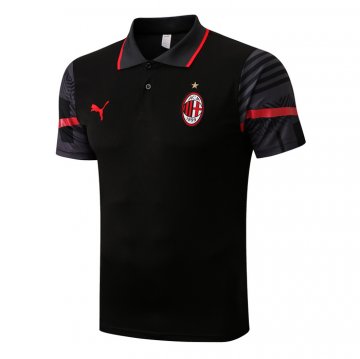 Maglia Polo Del Milan 2022-2023 Negro