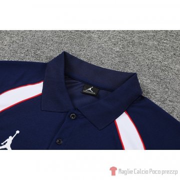 Maglia Polo Paris Saint-germain Jordan 22-23 Blu Marino