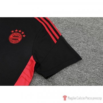 Tuta Da Track Bayern Munich Manica Corta 22-23 Nero - Pantalon Corto