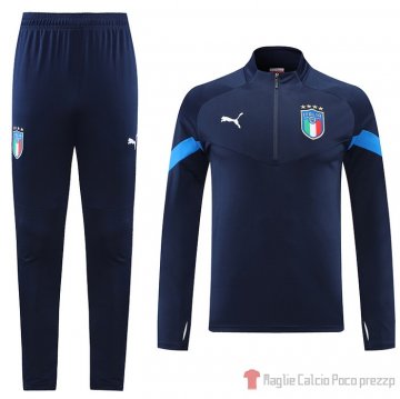 Tuta Da Track Felpa Italia 22-23 Blu Tuta Da Track Felpa Italia 22-23 Blu