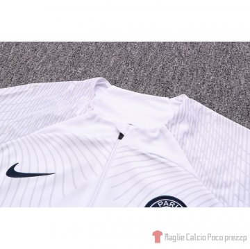 Tuta Da Track Felpa Paris Saint-germain Bambino 2022-23 Bianco