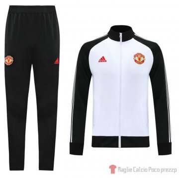 Tuta Da Track Giacca Manchester United 2020-21 Bianco Tuta Da Track Giacca Manchester United 2020-21 Bianco