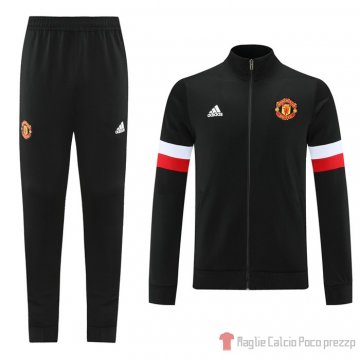 Tuta Da Track Giacca Manchester United 2021-2022 Nero Tuta Da Track Giacca Manchester United 2021-2022 Nero