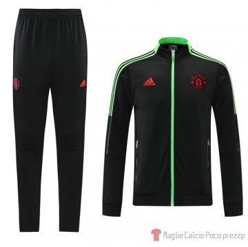 Tuta Da Track Giacca Manchester United 21-22 Nero Tuta Da Track Giacca Manchester United 21-22 Nero
