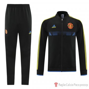 Tuta Da Track Giacca Manchester United 21-22 Nero E Blu Tuta Da Track Giacca Manchester United 21-22 Nero E Blu