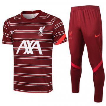 Tuta Da Track Liverpool Manica Corta 2021-2022 Rosso