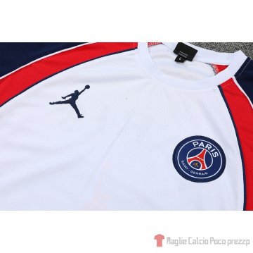 Tuta Da Track Paris Saint-germain Jordan Manica Corta 22-23 Bianco - Pantalon Corto