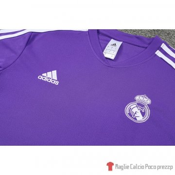 Tuta Da Track Real Madrid Manica Corta 22-23 Purpura - Pantalon Corto