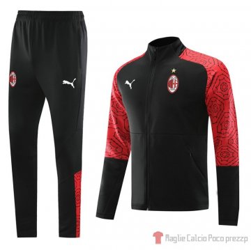 Tuta da Track Giacca Milan 2020-21 Negro Y Rojo