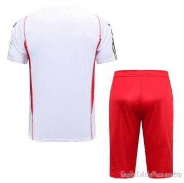 Tuta da Track Flamengo Manica Corta 23-24 Blanco - Pantalon Corto