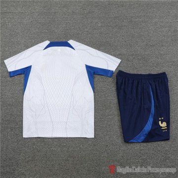 Chandal Del Francia Manica Corta 2022-2023 Blanco - Pantalon Corto