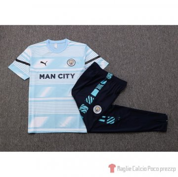 Tuta da track Manchester City Manica Corta 2022 Azul