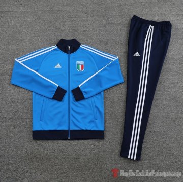 Giacca Della Tuta Italia 2022 Azul Y Negro